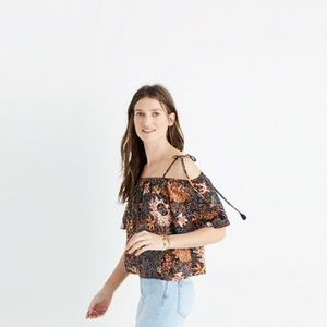 Madewell Cold Shoulder Top in Sea Floral